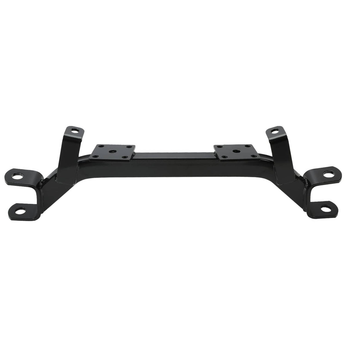 Black axle lift crossbar with end mounting plates and side attachment brackets