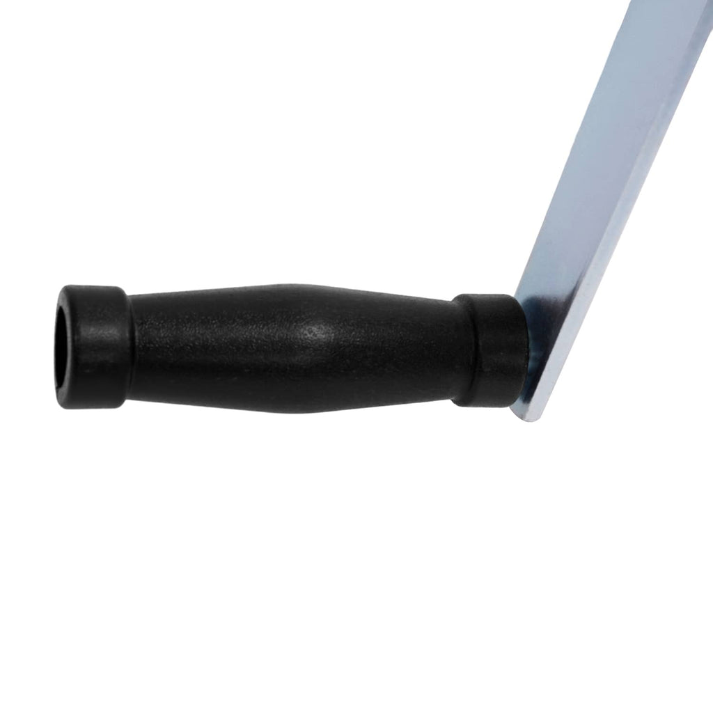 Black padded hand crank grip on a light-duty hand winch handle
