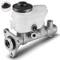 Brake master cylinder assembly with white reservoir and black cap