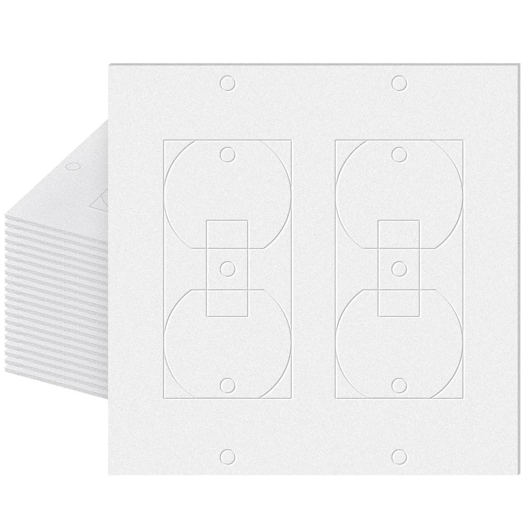 RivetOak Tondiamo 20 Pcs Outlet Insulation and Draft Sealers 4.25 x 4.3 Inch, 2-gang