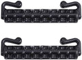 Set of 2 dark plastic harness rings with pull loop handles