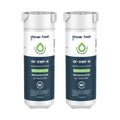 White refrigerator water filter cartridge with built-in chip, cylindrical design