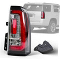 Right LED tail light assembly, red/clear lens in black housing