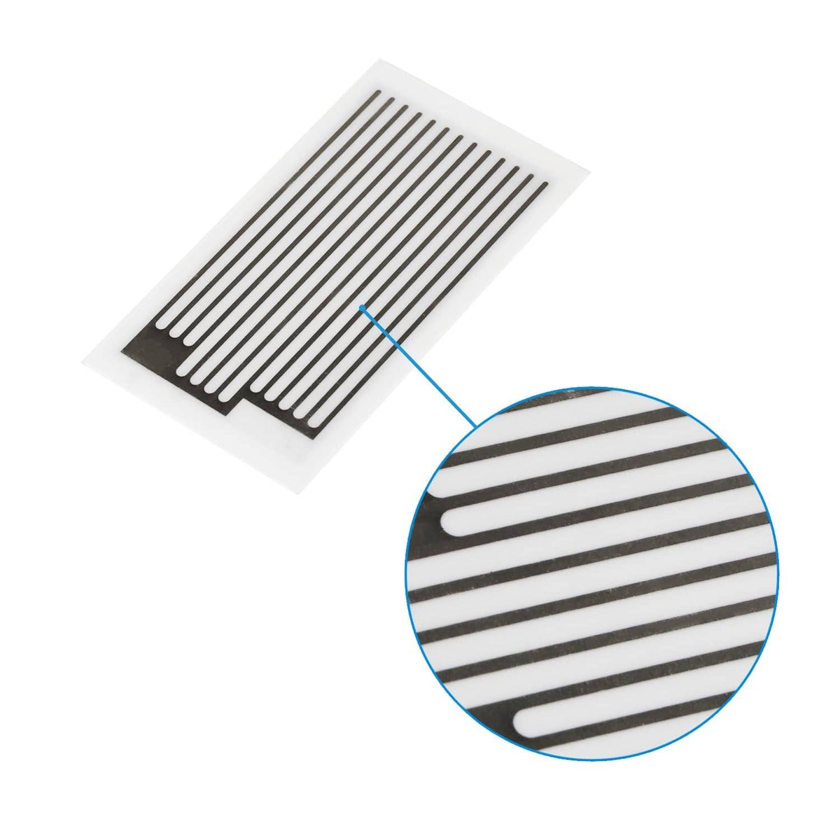 Ceramic ozone plate replacement with ribbed slots; close-up inset of strip pattern
