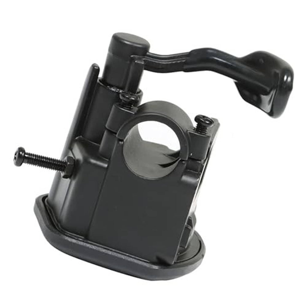 Black thumb throttle housing with curved lever and mounting screw