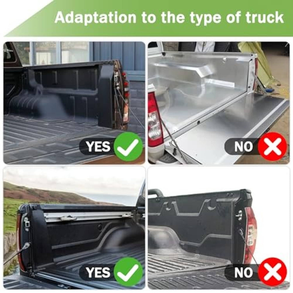 Adjustable flag pole mount holder clips for fitting different pickup bed types