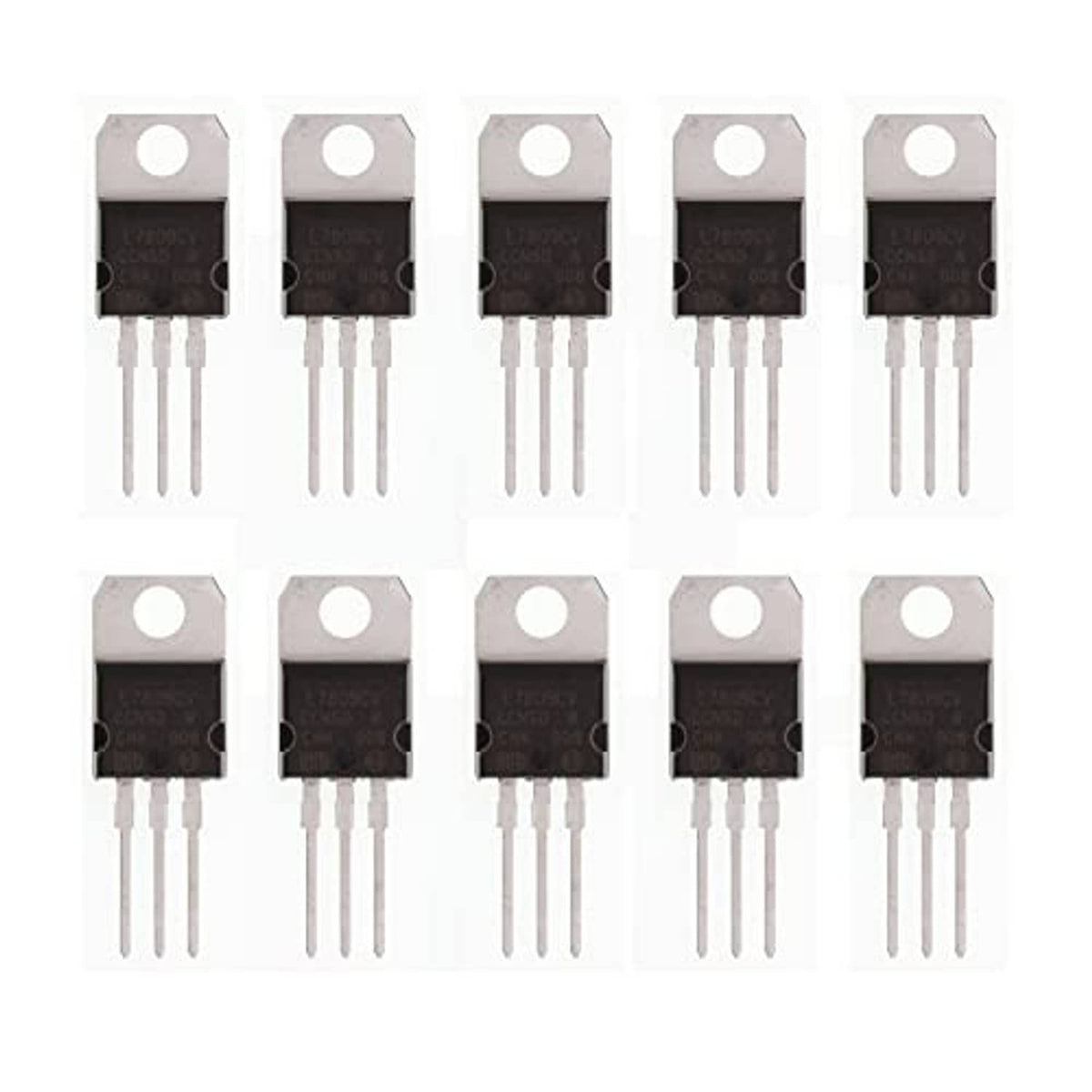 10-piece TO-220 L7809CV 9V positive voltage regulator ICs with 3 lead pins