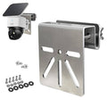 Stainless steel gutter mount bracket with camera screws and washers