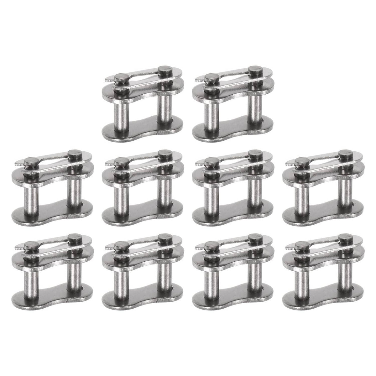Stainless steel roller chain master connector links, 10-pack