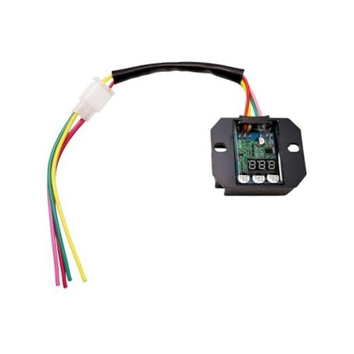 Voltage regulator rectifier with 4-wire harness and LED digital display module