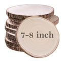 Round natural wood slices, 7–8 inch, stacked with one loose disc