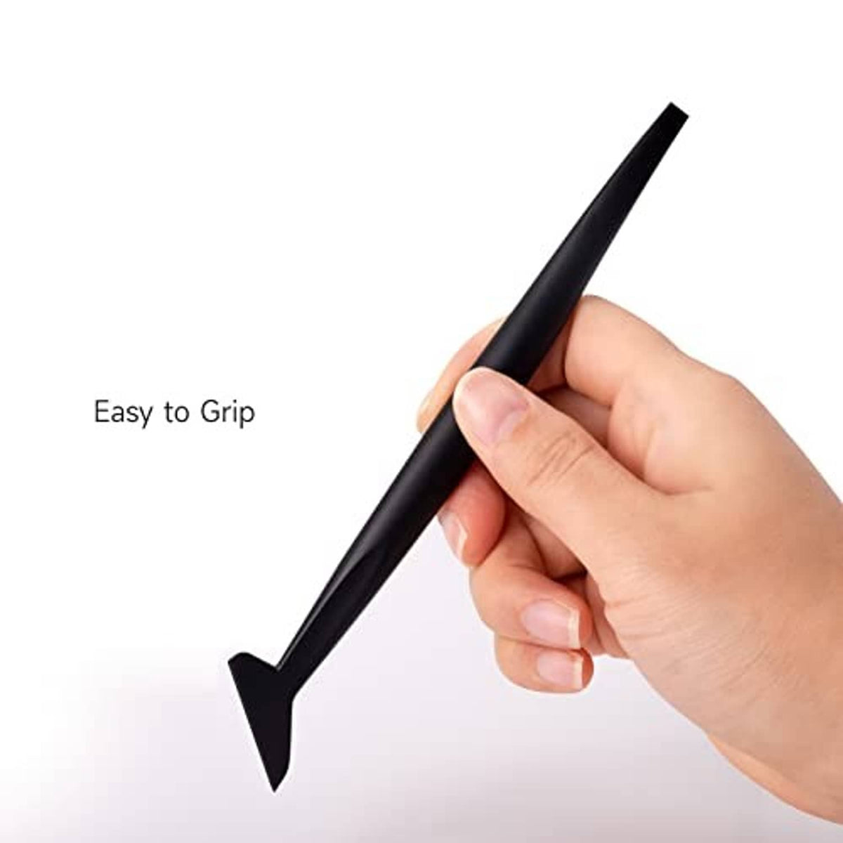 Black easy-grip squeegee tool for applying and smoothing window tint film