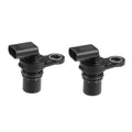 Black camshaft position sensor with mounting ring and connector port