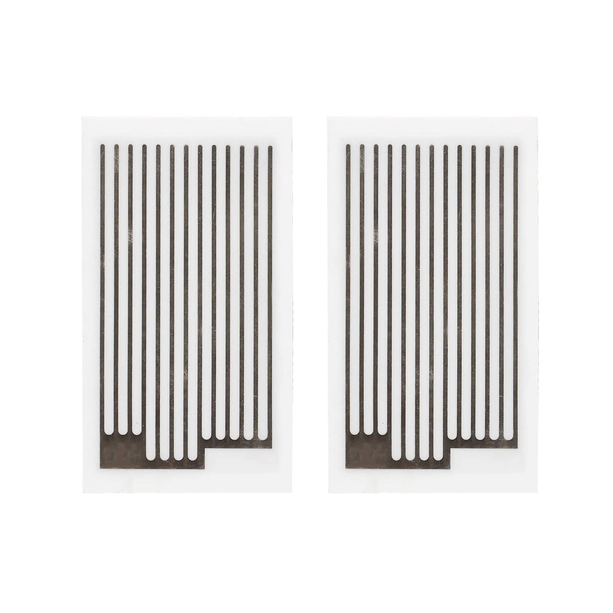 Ceramic ozone plates replacement, two rectangular pieces with dark ribbed slots