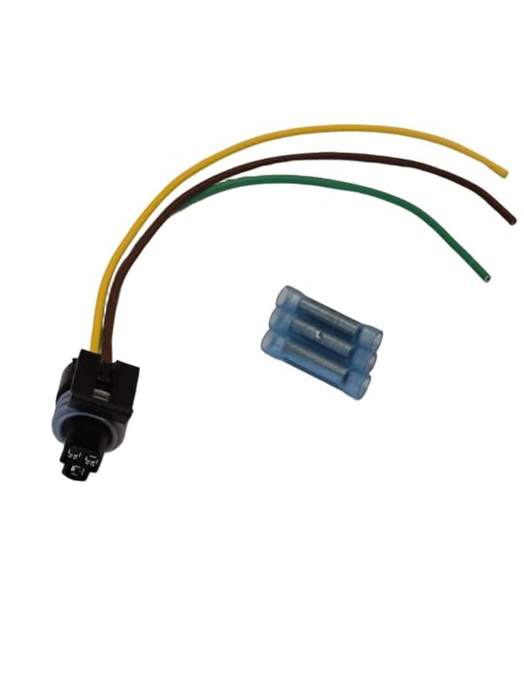 3-wire TPS connector plug: black housing with yellow, green, brown wires