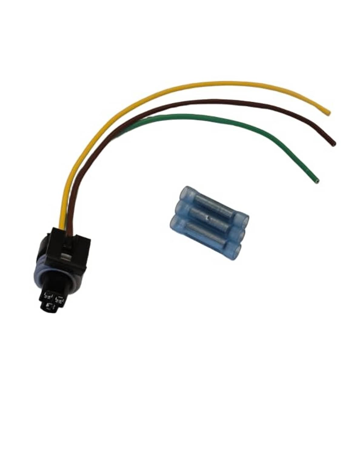 3-wire TPS connector plug: black housing with yellow, green, brown wires