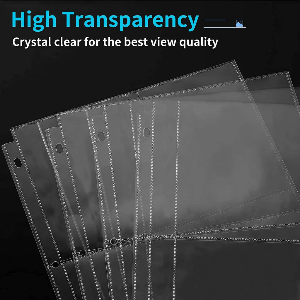 High-transparency clear 4x6 photo sleeves sheets for 3-ring binders