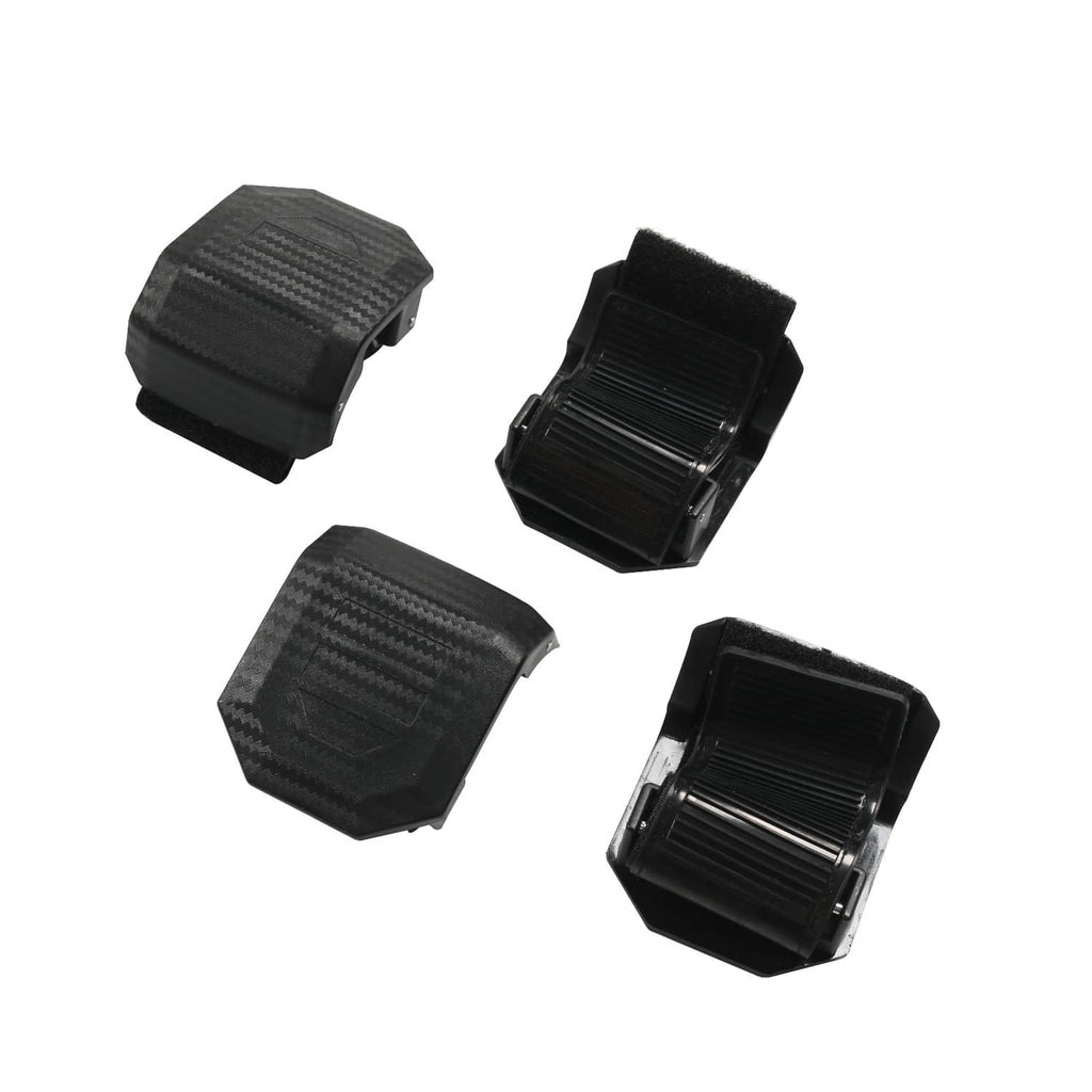 Black flip windshield mounting clamps, four-piece set