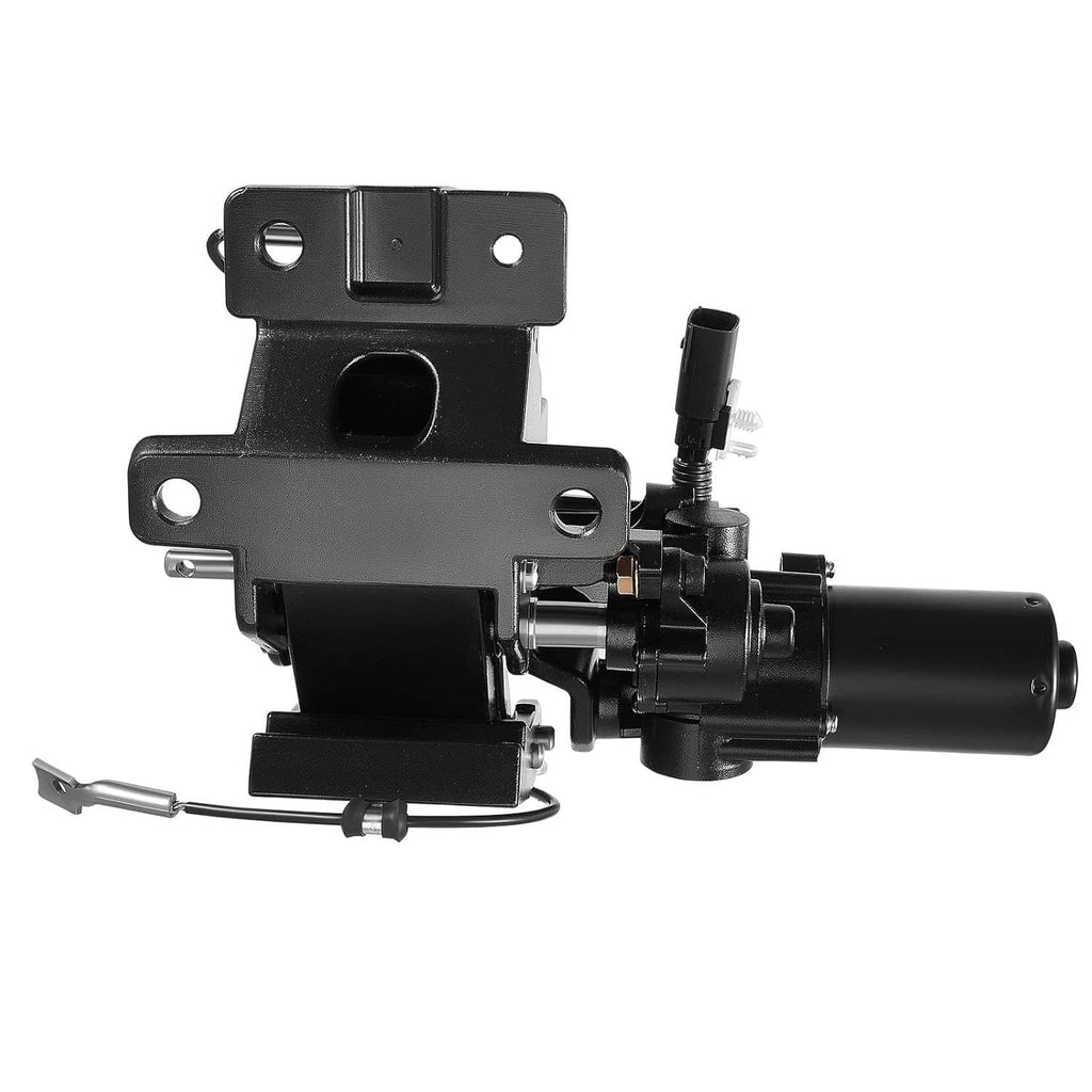 Left running board power motor with bracket, black actuator assembly