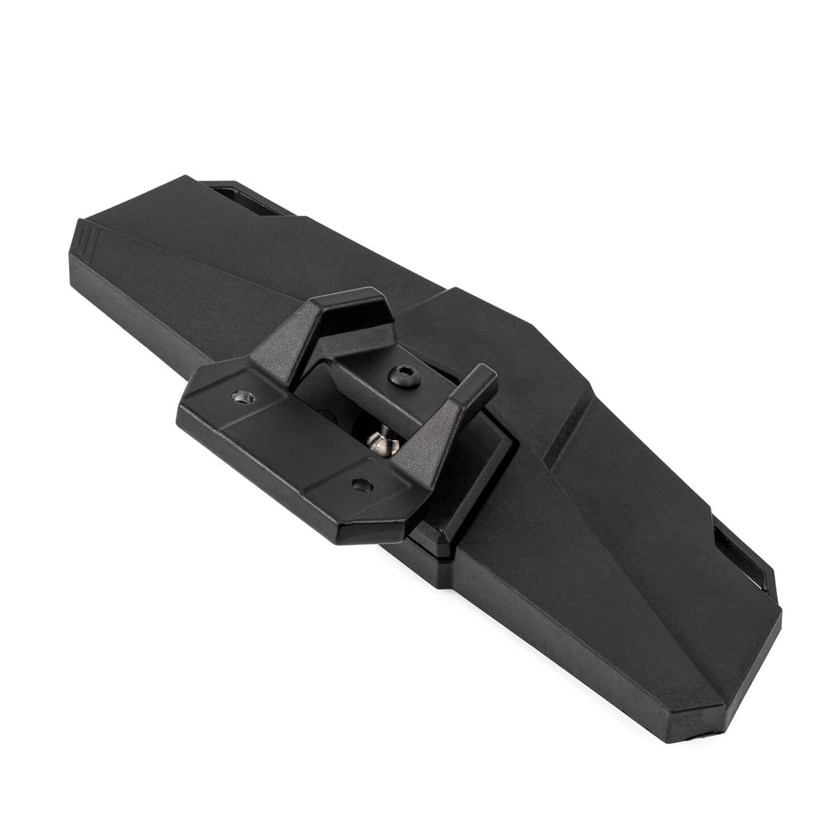 Black UTV center rear-view mirror with convex lens and mounting bracket