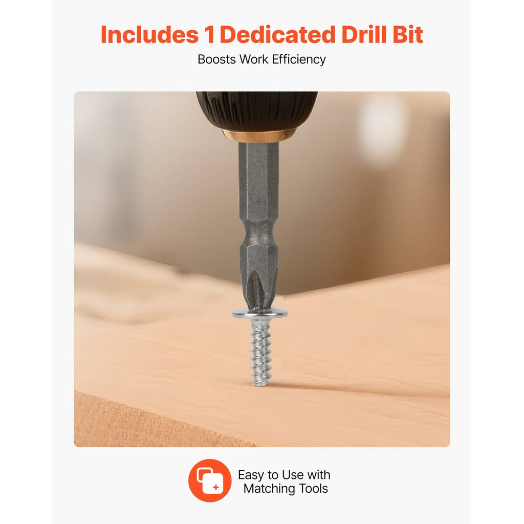 Self-drilling screw and dedicated drill bit for easy fastening to wood