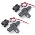 2-piece camshaft position sensor set with gray body and red/black wire pigtails