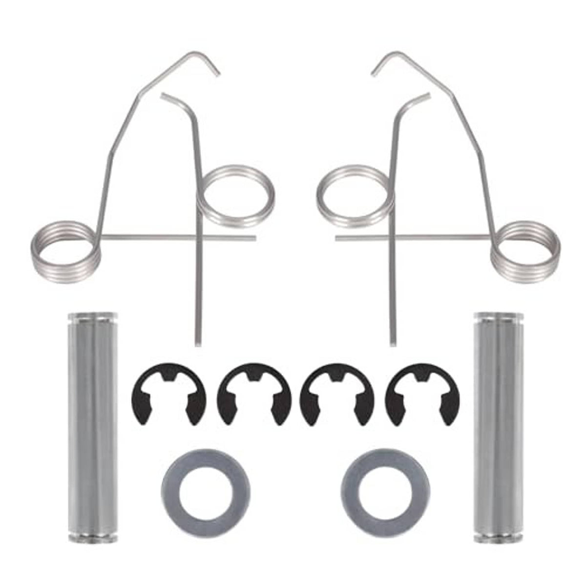 Latch shaft safety spring kit set with 2 latch shafts, 4 springs, 2 bushings, 4 rings
