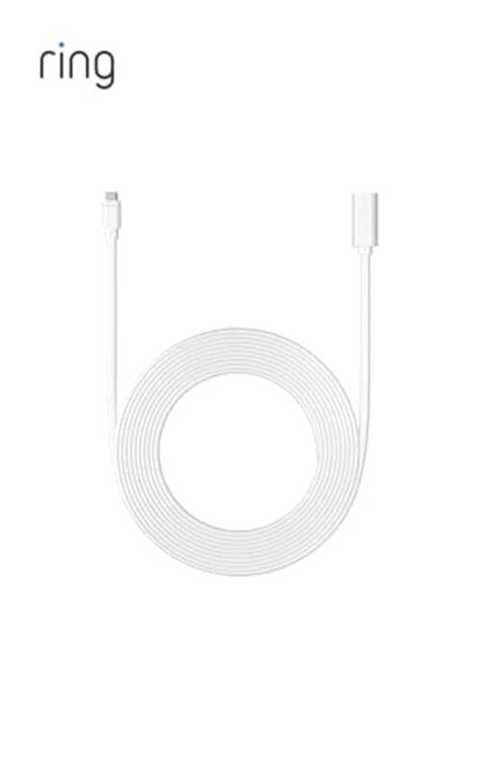 White USB-C extension cable in U-shape, showing both USB-C ends