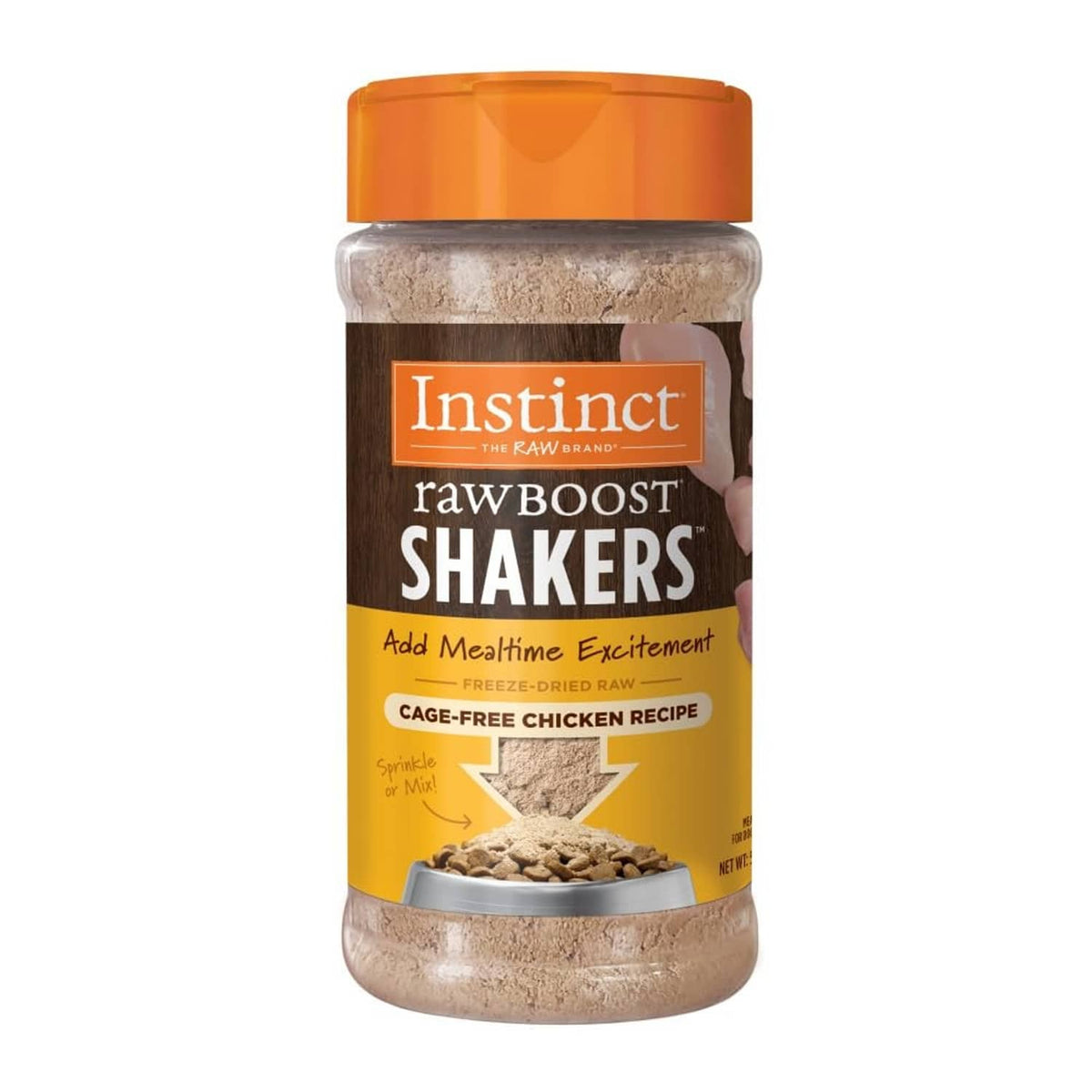 Instinct RawBoost Shakers cage-free chicken freeze-dried dog food topper jar, 5.5 oz