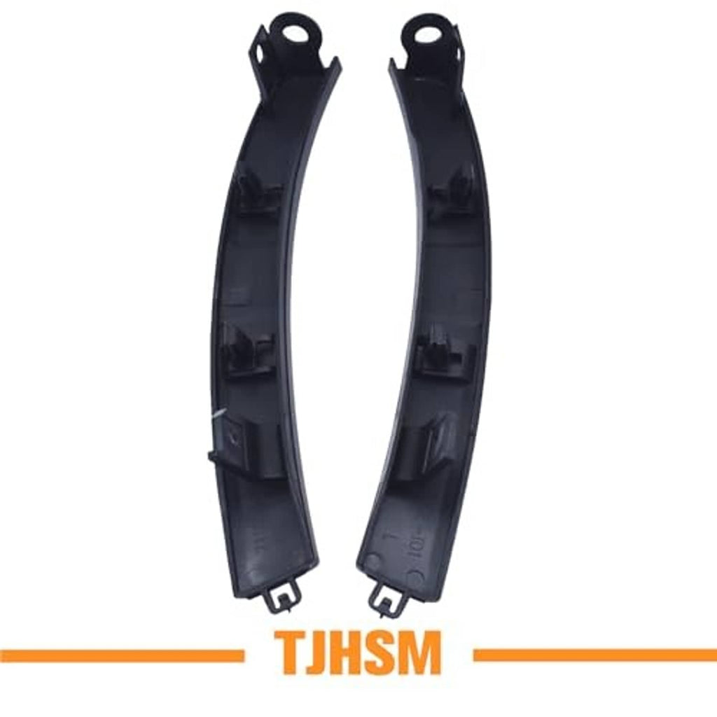 Front bumper wheel molding trim, black plastic left and right replacement pieces