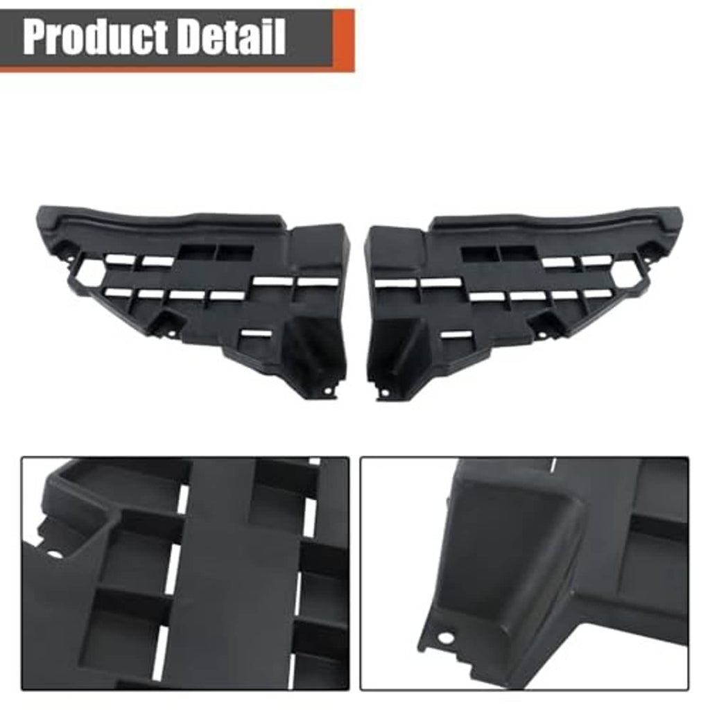 Black front bumper bracket set of 2, left and right with cross-brace openings