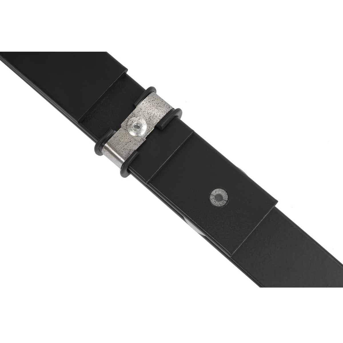 Black 4-leaf rear leaf spring mounting bracket with metal insert