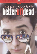 Better Off Dead DVD cover with title text and close-up actor wearing sunglasses