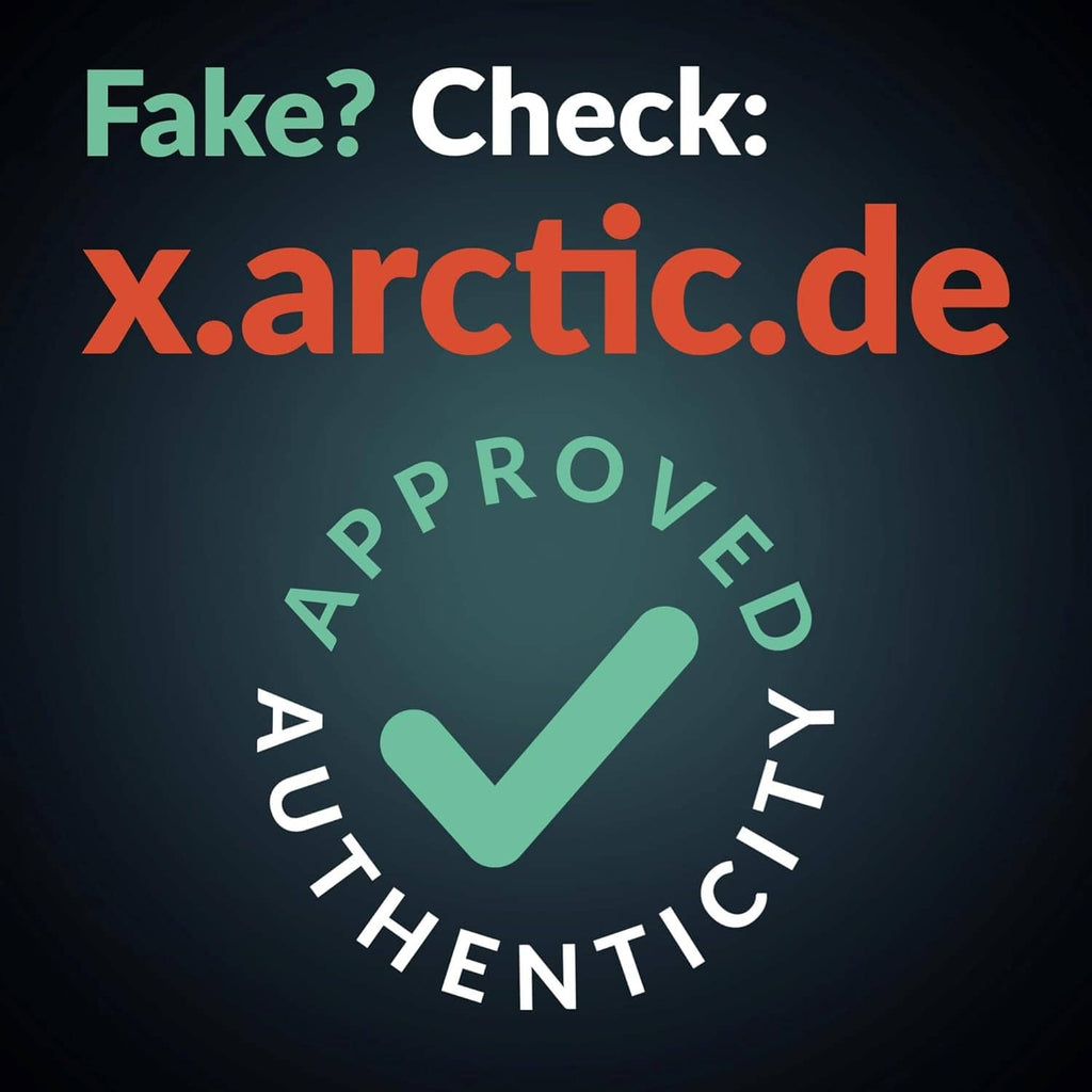 ARCTIC Authenticity check badge with green check mark for MX-4