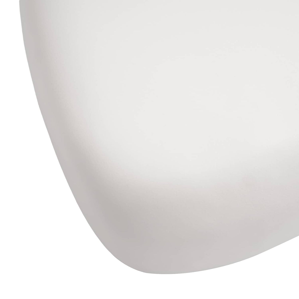 White seat backrest cover with smooth curved cushion shape