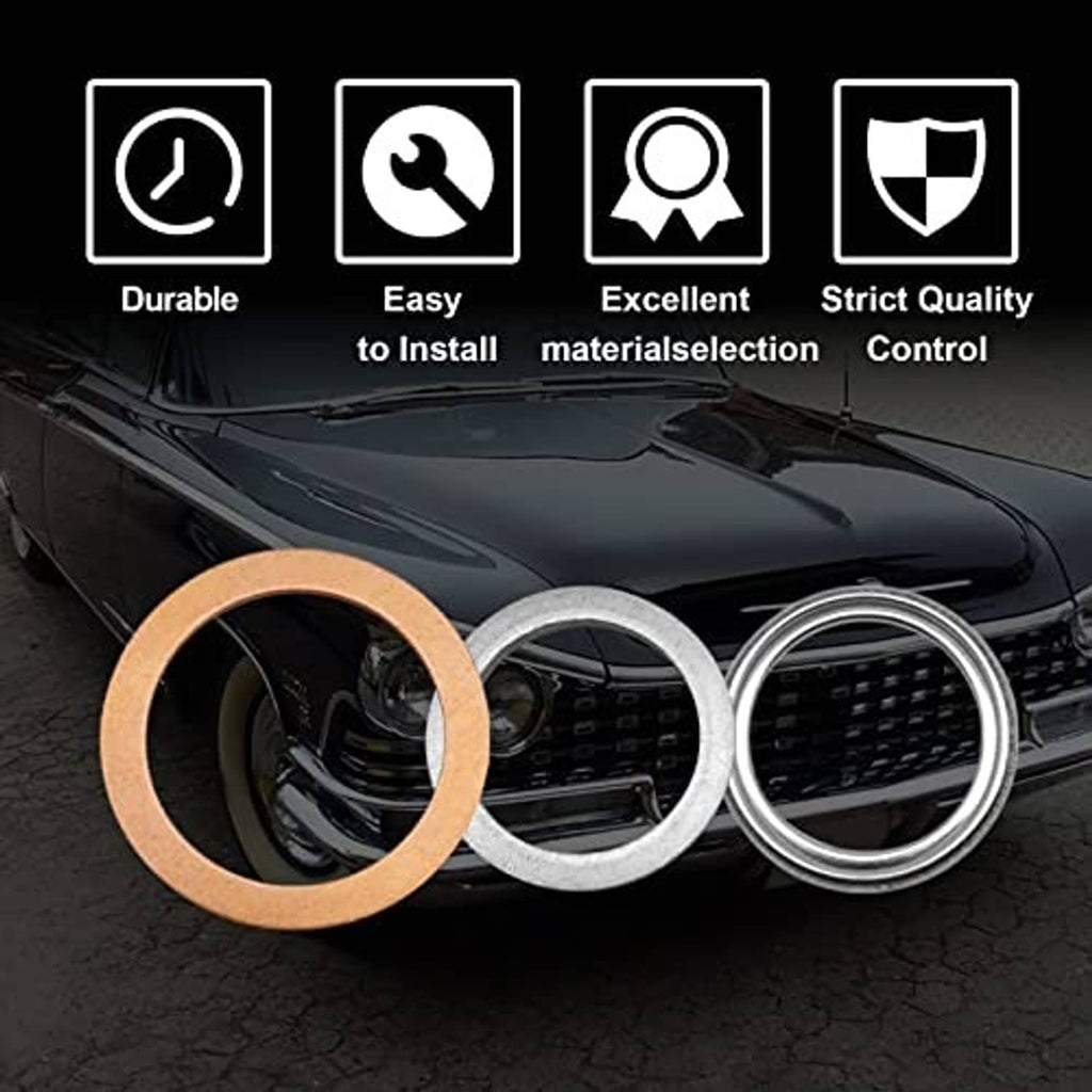 Differential transfer case crush washer gasket set: copper and silver metal rings