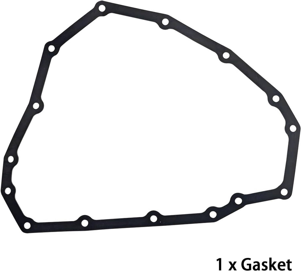 Transmission pan gasket, black rubber with multiple mounting holes