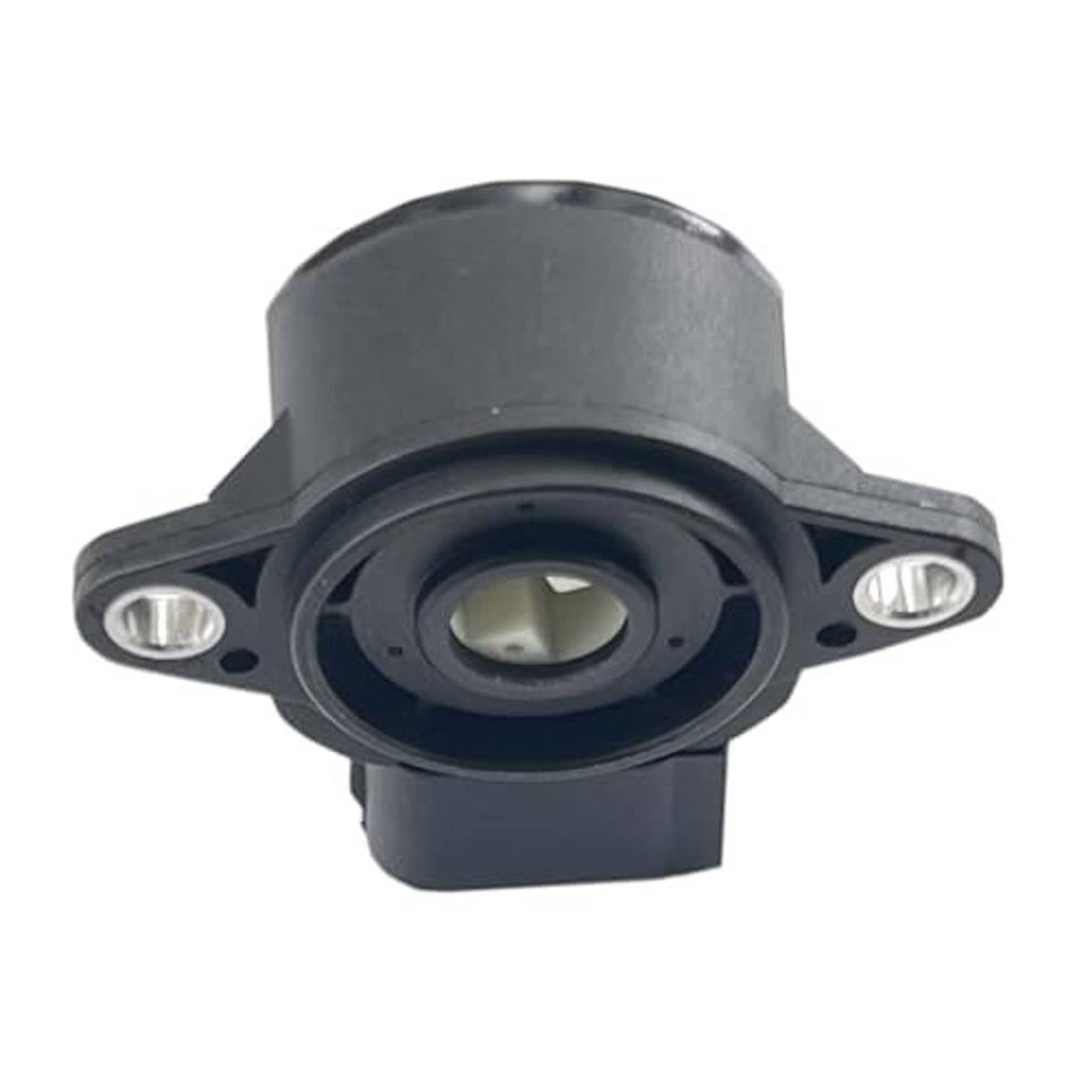 Throttle position sensor (TPS) from front view with circular bezel and two side mounting tabs