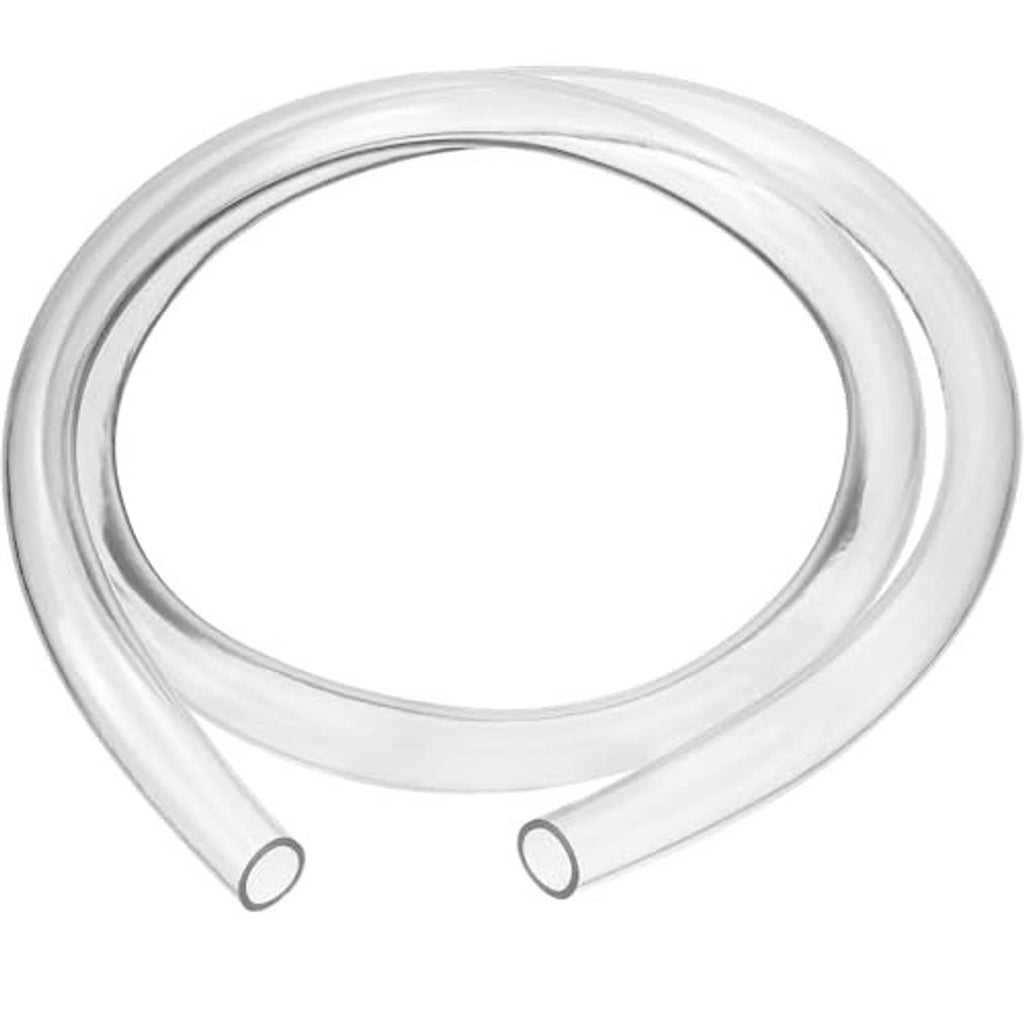Clear vinyl tubing coil, transparent flexible hose with small cut ends