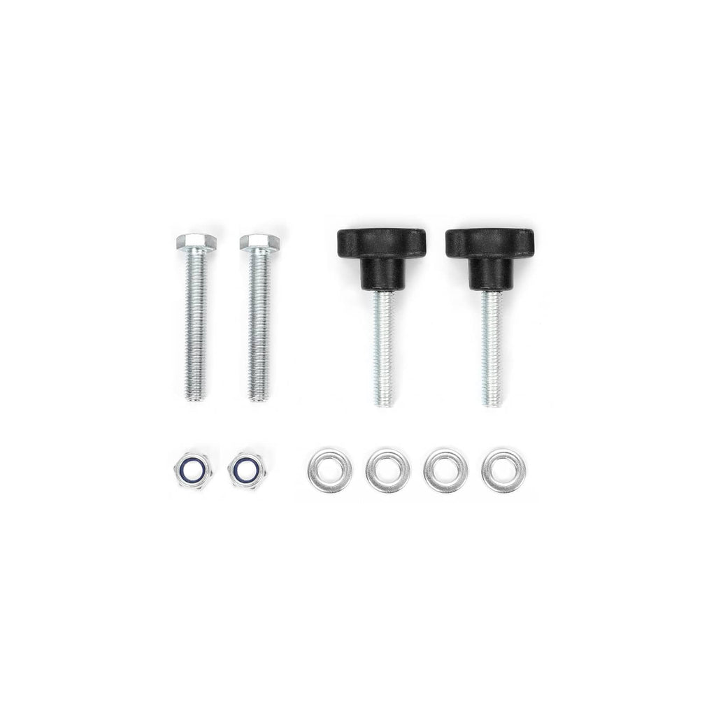 Mounting hardware set: bolts, black rubber spacers, and washers for holder