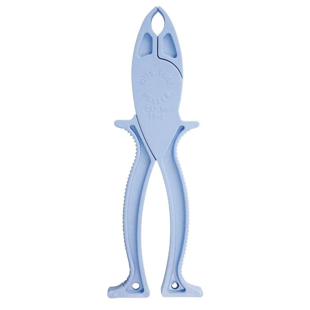 Blue fuse puller tool with jaw-style grip for Eaton Bussmann fuses