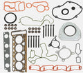 Engine cylinder head gasket kit with seals and bolts, assorted components