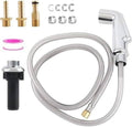 Chrome kitchen sink side sprayer replacement with braided hose and quick adapter set