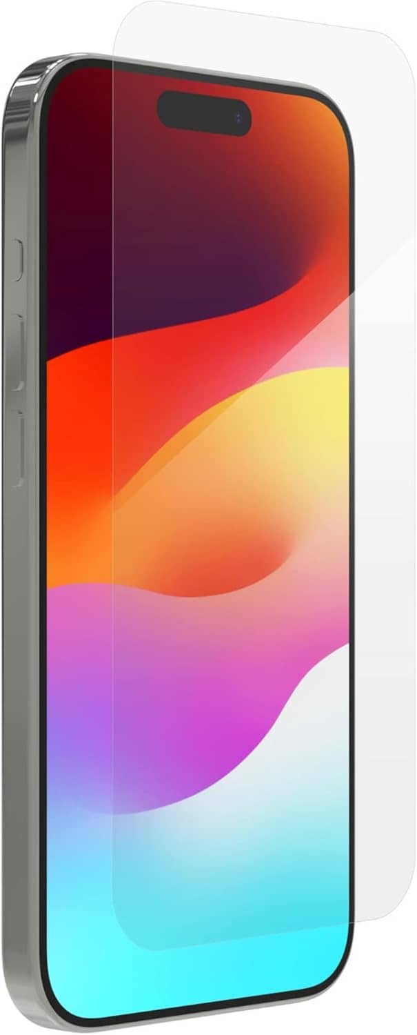 XTR3 iPhone 15 Pro tempered glass screen protector, clear blue-light filter