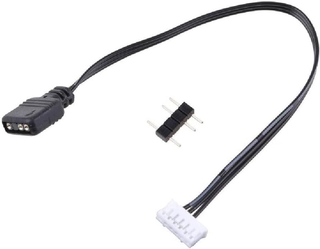 5V fan controller transfer adapter cable with black 6-pin plug and 3-pin header