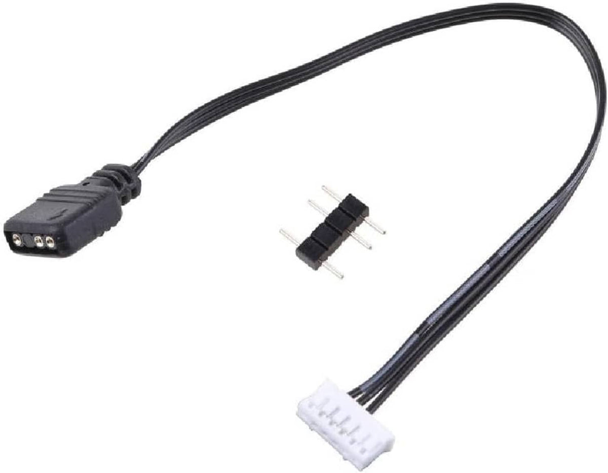 5V fan controller transfer adapter cable with black 6-pin plug and 3-pin header