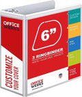 3-ring binder with red, white, and green cover; clear view pocket and interior pockets