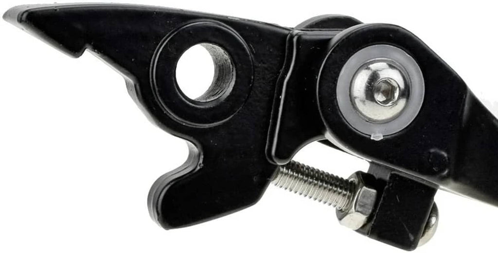 Black clutch lever perch with pivot screw and mounting hardware