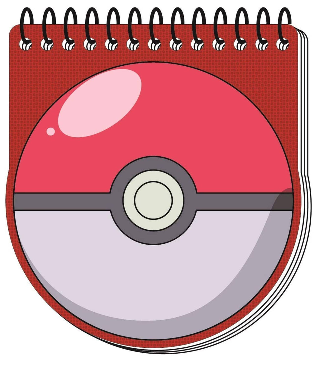 Spiral sketchpad with Pokeball cover for drawing and coloring