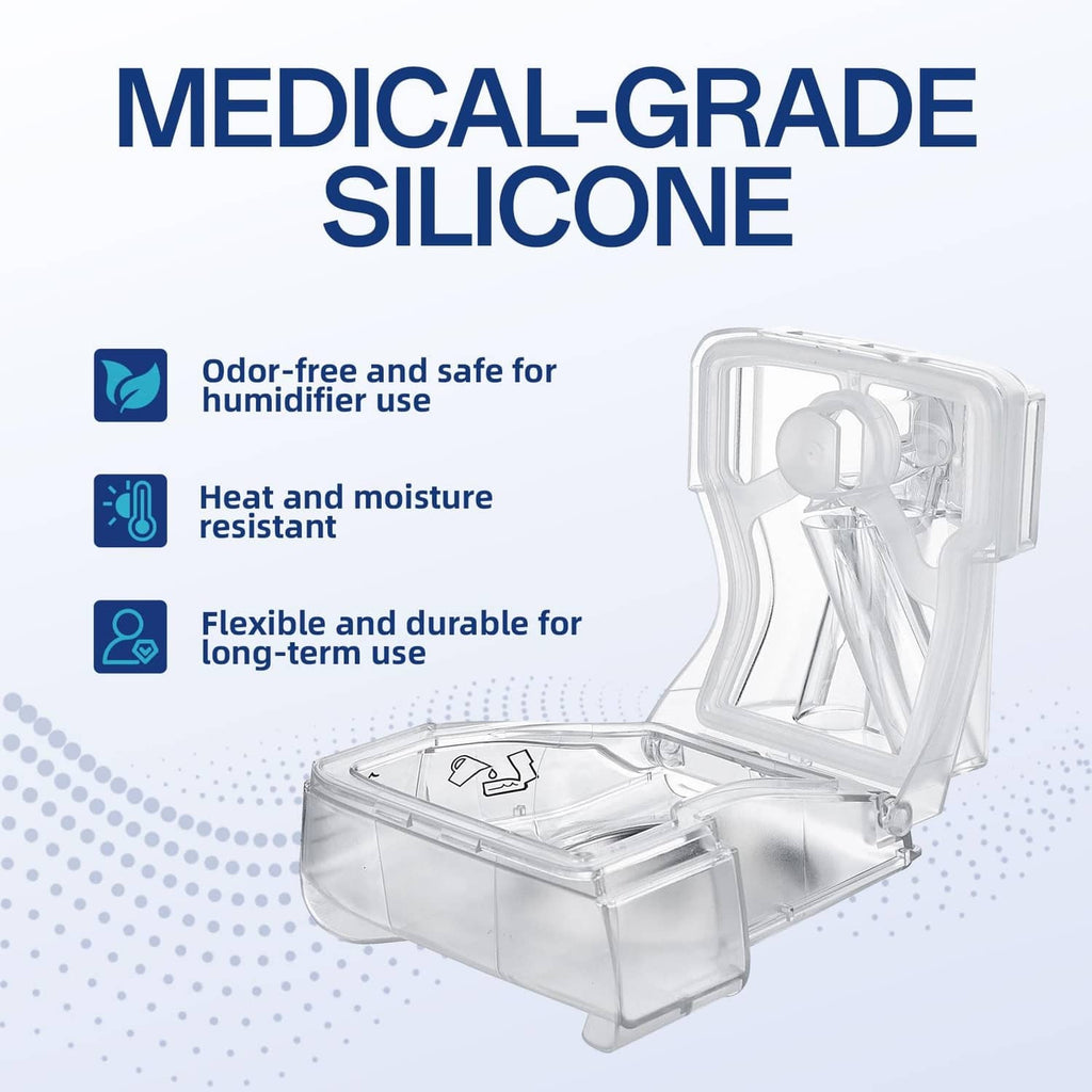 Medical-grade silicone gasket for humidifier use, transparent CPAP water chamber